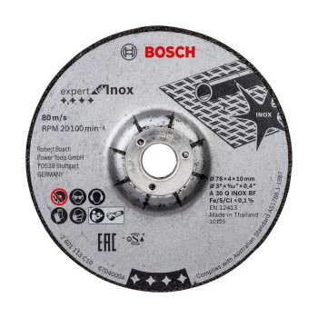   Bosch PRO egyenes csiszolótárcsa 76x4x10 mm, inoxhoz, fémhez 2 db