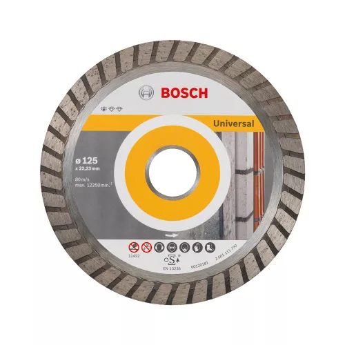 Bosch Turbo gyémánt vágókorong általános felhasználásra125x2,0x22,23mm (Regisztrációval akár extra értékes ajándék is elérhető!)