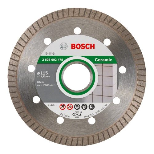 Bosch Turbo gyémánt vágókorong csempéhez 115x22,23x1,4mm
