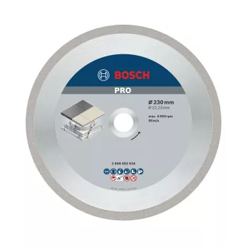   Bosch PRO Ceramic gyémánt vágókorong, 230x22,23 mm, márvány, csempe, kerámia (Regisztrációval akár extra értékes ajándék is elérhető!)