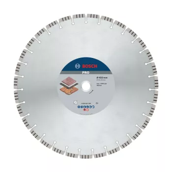   Bosch PRO Stone gyémánt vágókorong, 450x25,4 mm, vasbeton, gránit, terméskő