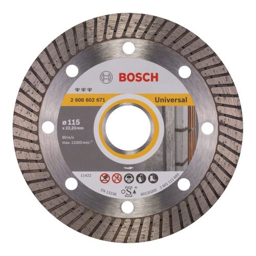 Bosch Turbo gyémánt vágókorong általános felhasználásra 115x22,23x2,2mm