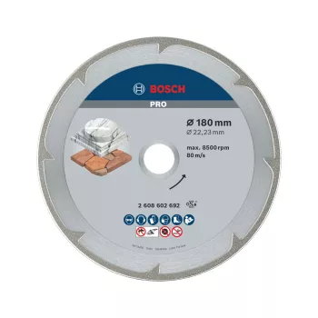   Bosch PRO Marble galvanizált gyémánt vágókorong, 180x22,23 mm, márvány (Regisztrációval akár extra értékes ajándék is elérhető!)