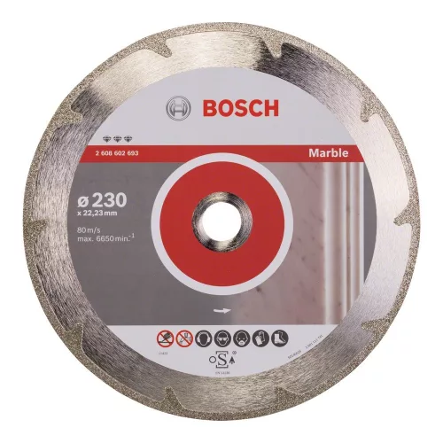 Bosch PRO Marble galvanizált gyémánt vágókorong, 230x22,23 mm, márvány (Regisztrációval akár extra értékes ajándék is elérhető!)