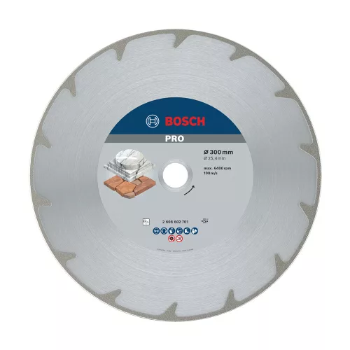 Bosch PRO Marble galvanizált gyémánt vágókorong, 300x25,4 mm, márvány (Regisztrációval akár extra értékes ajándék is elérhető!)