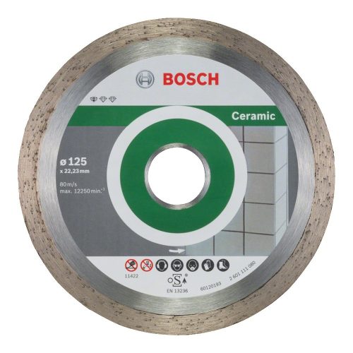 Bosch gyémánt vágókorong csempéhez 125x22,23x1,6mm 10db/cs