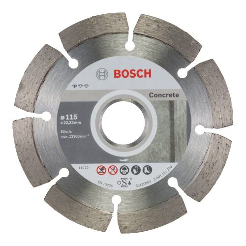 Bosch gyémánt vágókorong betonhoz 115x22,23x1,6mm 10db/cs