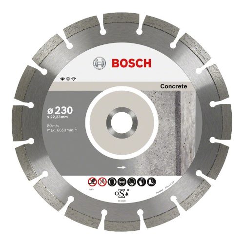 Bosch gyémánt vágókorong betonhoz 230x22,23x2,3mm 10db/cs