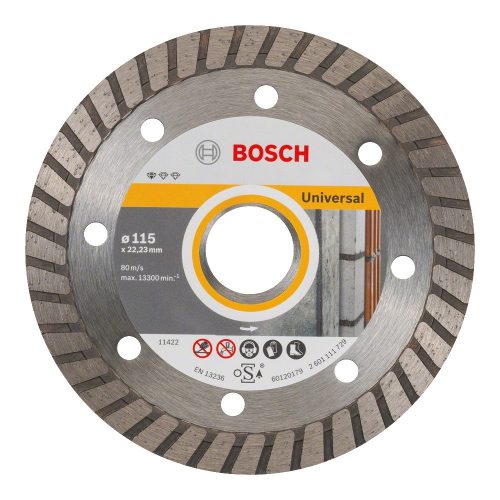 Bosch Turbo gyémánt vágókorong általános felhasználásra 115x22,23x2,0mm 10db/cs