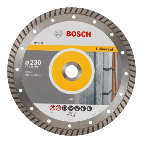 Bosch Turbo gyémánt vágókorong általános felhasználásra 230x22,23x2,5mm 10db/cs