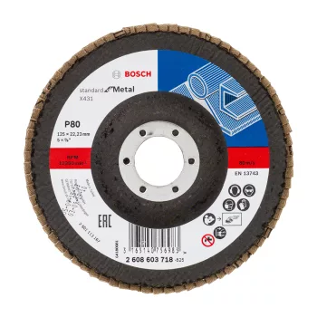   Bosch X431 legyezőtárcsa fémhez, egyenes, üvegszövet alátéttányér, Alox (Regisztrációval akár extra értékes ajándék is elérhető!)