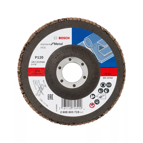 Bosch X431 legyező csiszolótárcsa, Standard for Metal 120