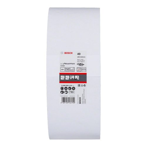 Bosch PRO X440 csiszolószalag, 100x610 mm, G40 3 db, keményfa, tömörfa, festék 10 db