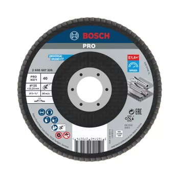   Bosch PRO X571 legyezőtárcsa, 125 mm, G40, inoxhoz, fémhez (Regisztrációval akár extra értékes ajándék is elérhető!)