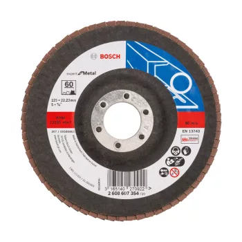   Bosch EXPERT X551 legyezőtárcsa fémhez, egyenes, üvegszövet alátéttányér, Zirkon 125mm, G60