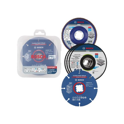 Bosch PRO vágó- és csiszolókészlet X-LOCK, M14 rendszerhez, 125x1x22,23 mm 5 részes