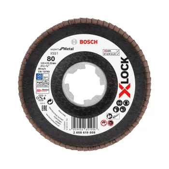   Bosch EXPERT Metal X551 X-Lock legyezőtárcsa 115mm, 22,23 G80 sarokcsiszolókhoz