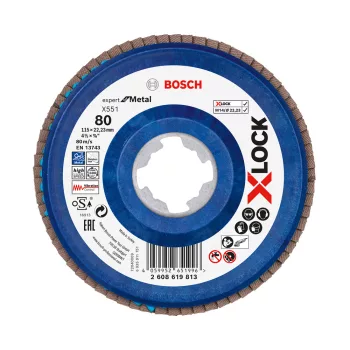   Bosch EXPERT Metal X551 X-Lock legyezőtárcsa 115mm, 22,23 G80 sarokcsiszolókhoz