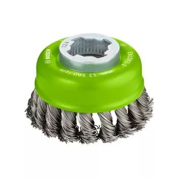   Bosch PRO Stainless Steel heavy X-LOCK fonott fazékkefe, 75x0,5 mm, fémhez, inoxhoz