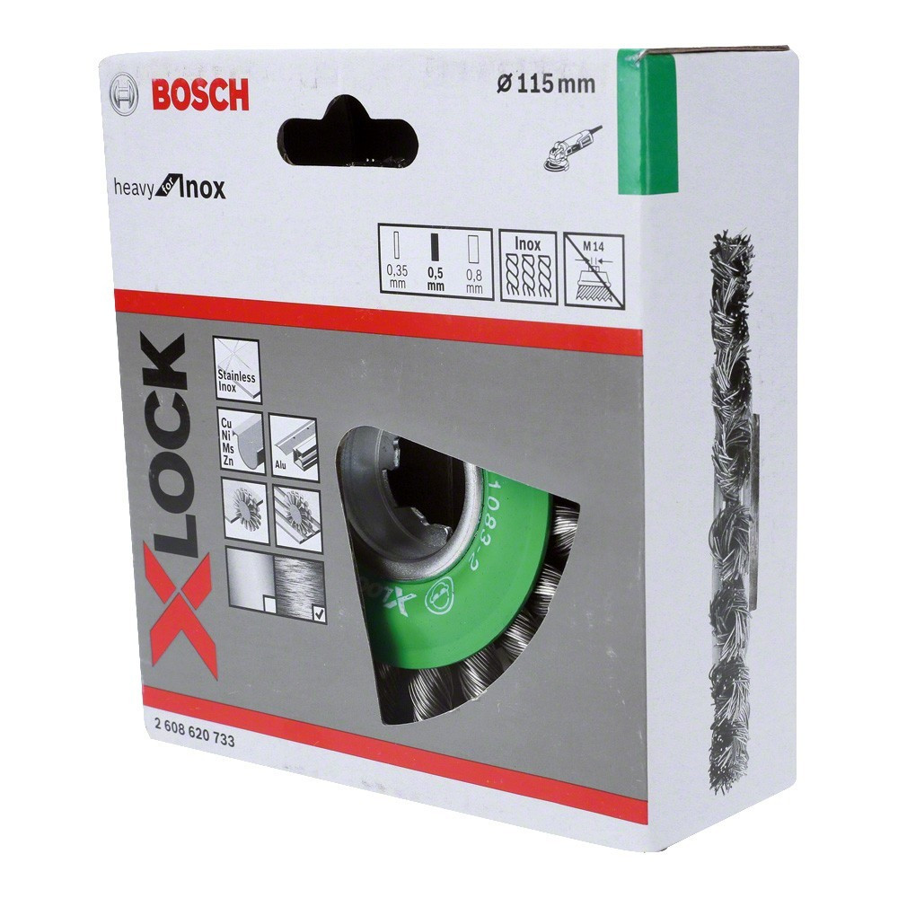 Bosch X-LOCK fonott drótkorong 115mm, 0,5mm (rozsdamentes ac