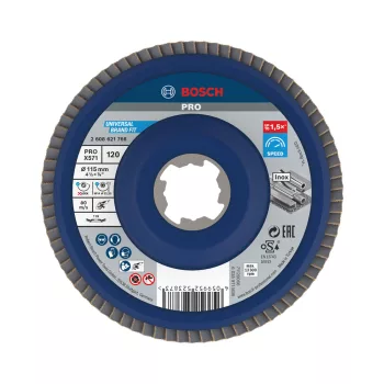   Bosch PRO X571 X-LOCK, M14 legyezőtárcsa, 115 mm, G120, fémhez, inoxhoz (Regisztrációval akár extra értékes ajándék is elérhető!)