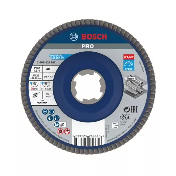   Bosch PRO X571 X-LOCK, M14 legyezőtárcsa, 125 mm, G40, fémhez, inoxhoz (Regisztrációval akár extra értékes ajándék is elérhető!)