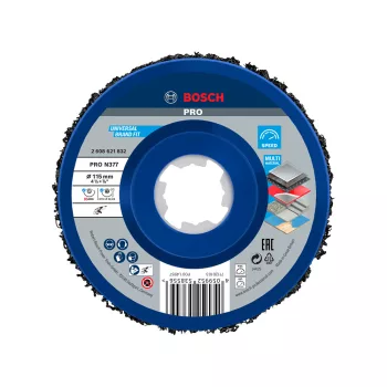   Bosch PRO N377 X-LOCK, M14 Multi Material tisztítókorong, 115 mm, fém, festék, kő