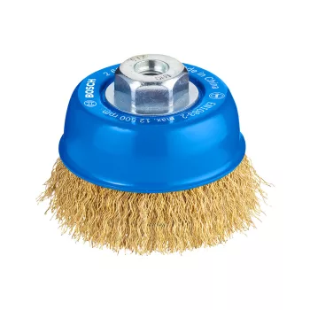   Bosch PRO Multi Material hullámos fazékkefe, 75x0,3 mm, M14 menetes, inoxhoz, színesfémhez