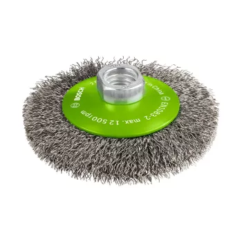   Bosch PRO Stainless Steel clean hullámos kúpos kefe, 100x0,35 mm, M14 menetes, fémhez, inoxhoz