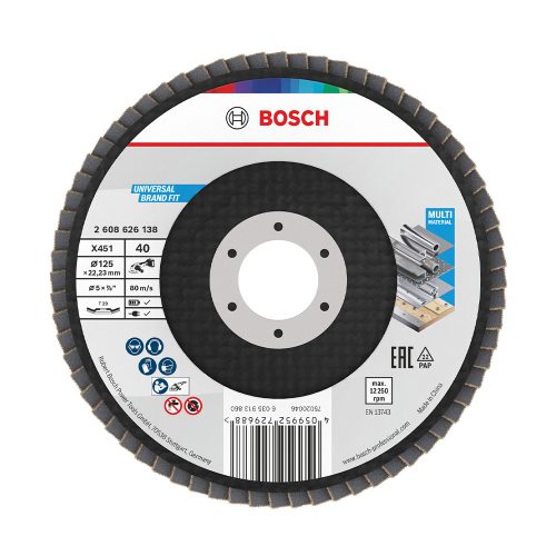 Bosch X451 Legyezőtárcsa 125mm T29 G40 1db
