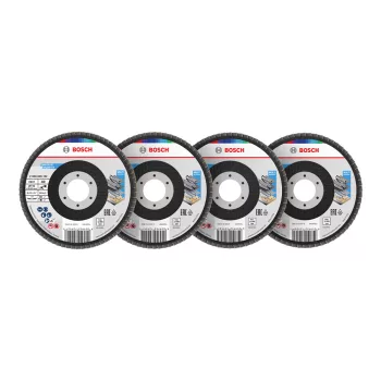   Bosch X451 legyezőtárcsa fémhez és fához, kúpos, Alox - 115 mm, 22,23 mm, Mix szemcse 60 db