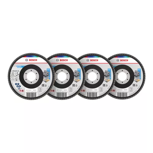 Bosch X451 legyezőtárcsa fémhez és fához, kúpos, Alox - 115 mm, 22,23 mm, Mix szemcse 60 db