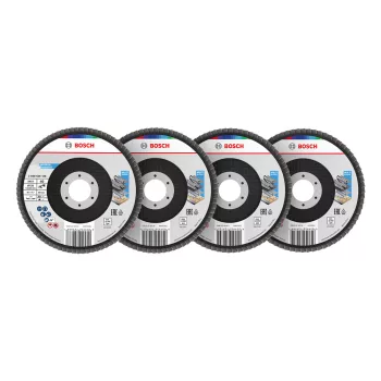   Bosch X451 legyezőtárcsa fémhez és fához, kúpos, Alox - 125 mm, 22,23 mm, Mix szemcse 60 db