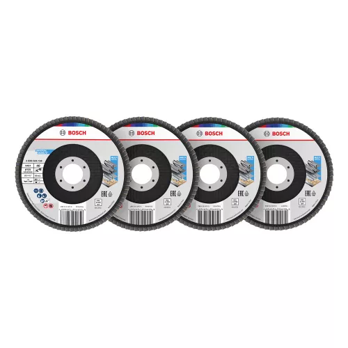Bosch X451 legyezőtárcsa fémhez és fához, kúpos, Alox - 125 mm, 22,23 mm, Mix szemcse 60 db