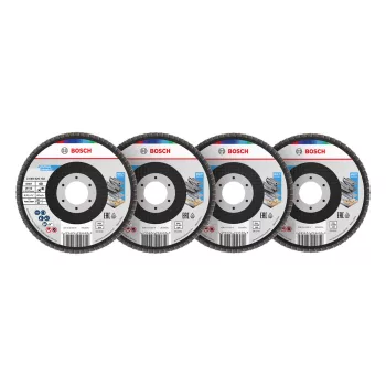   Bosch X451 legyezőtárcsa fémhez és fához, kúpos, Alox - 115 mm, 22,23 mm, T29 Mix szemcse 15db