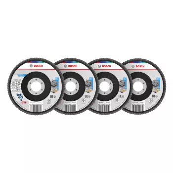   Bosch X451 legyezőtárcsa fémhez és fához, kúpos, Alox - 125 mm, 22,23 mm, Mix szemcse 15db