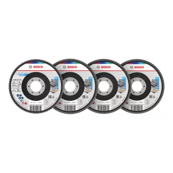   Bosch X451 legyezőtárcsa fémhez és fához, egyenes, Alox - 115 mm, 22,23 mm, Mix szemcse 60db