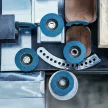 Bosch X451 legyezőtárcsa fémhez és fához, egyenes, Alox - 115 mm, 22,23 mm, Mix szemcse 60db