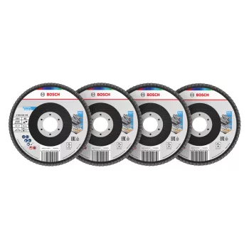   Bosch X451 legyezőtárcsa fémhez és fához, egyenes, Alox - 125 mm, 22,23 mm, Mix szemcse 60db