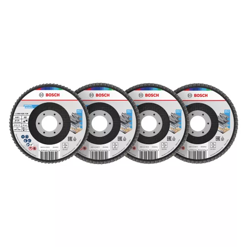 Bosch X451 legyezőtárcsa fémhez és fához, egyenes, Alox - 115 mm, 22,23 mm, Mix szemcse 15db