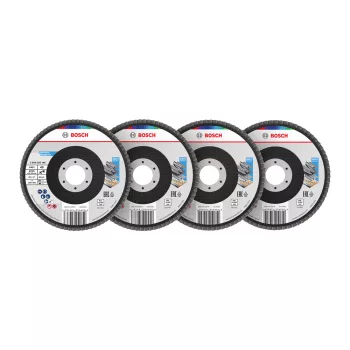   Bosch X451 legyezőtárcsa fémhez és fához, egyenes, Alox - 125 mm, 22,23 mm, Mix szemcse 15db