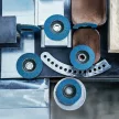 Bosch X451 legyezőtárcsa fémhez és fához, kúpos, Alox - 115 mm, 22,23 mm, G60, 15db
