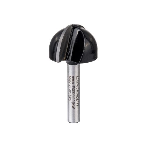 Bosch Keményfém Homorulatmaró szár: 6 mm D:25,4 L:15,6 G:49 R1:12,7 keményfához