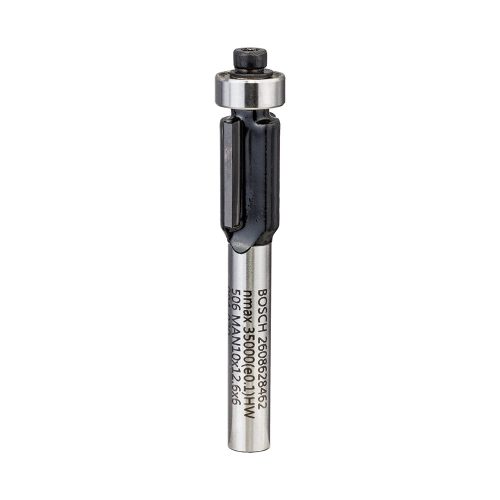 Bosch keményfém színelő maró szár: 6 mm D:9,5 L:13,7 G:56 (2 vágóél) csapágyas keményfához