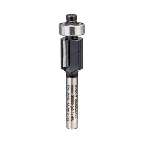 Bosch keményfém színelő maró szár: 6 mm D:12,7 L:12.7 G:56 (2 vágóél) csapágyas keményfához