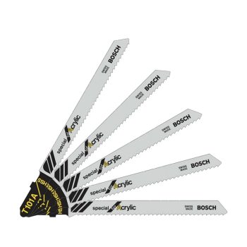   Bosch PRO Plastics PC clean T101A szúrófűrészlap, 100 mm, 5 db, műanyag, akril, polikarbonát