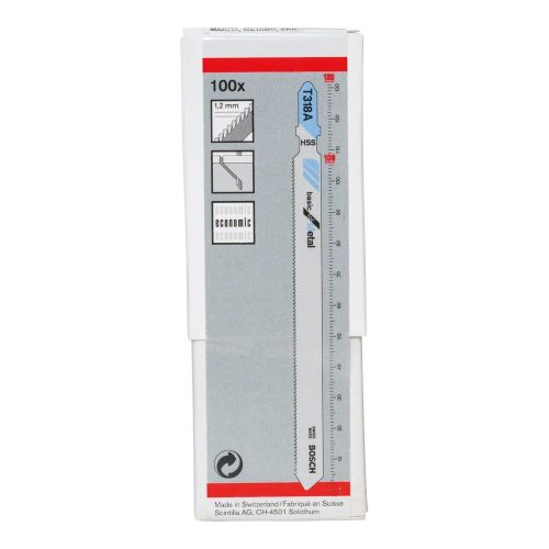Bosch T 318 A dekopír fűrészlap fémhez 132mm 100db/cs