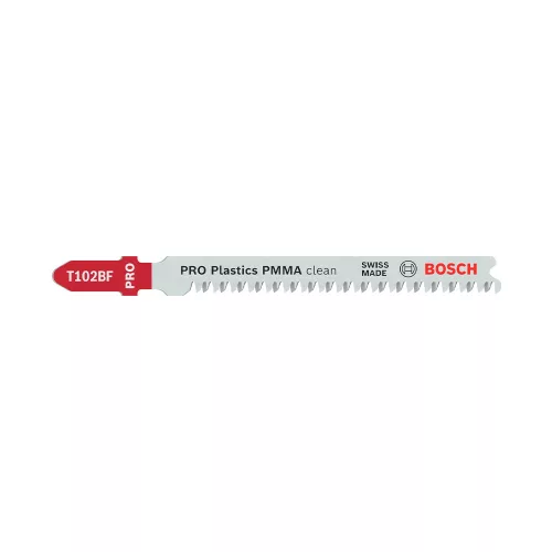 Bosch PRO Plastics PMMA clean T102BF szúrófűrészlap, 92 mm, 5 db, műanyaghoz