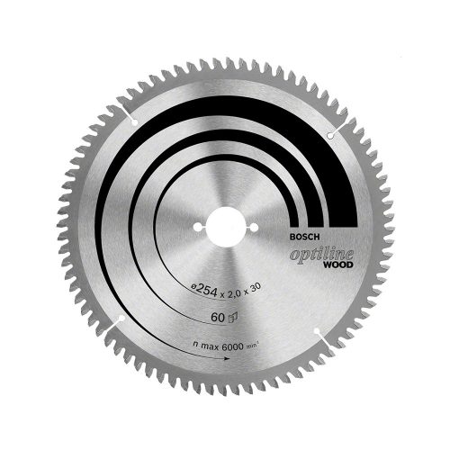 Bosch PRO Wood körfűrészlap, 254x2x30 mm 60 fog, kemény fa, rétegelt lemez, forgácslap