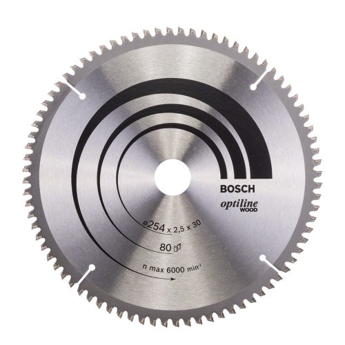 Bosch PRO Wood körfűrészlap, 254x2,5x30 mm 80 fog, kemény fa, rétegelt lemez, forgácslap